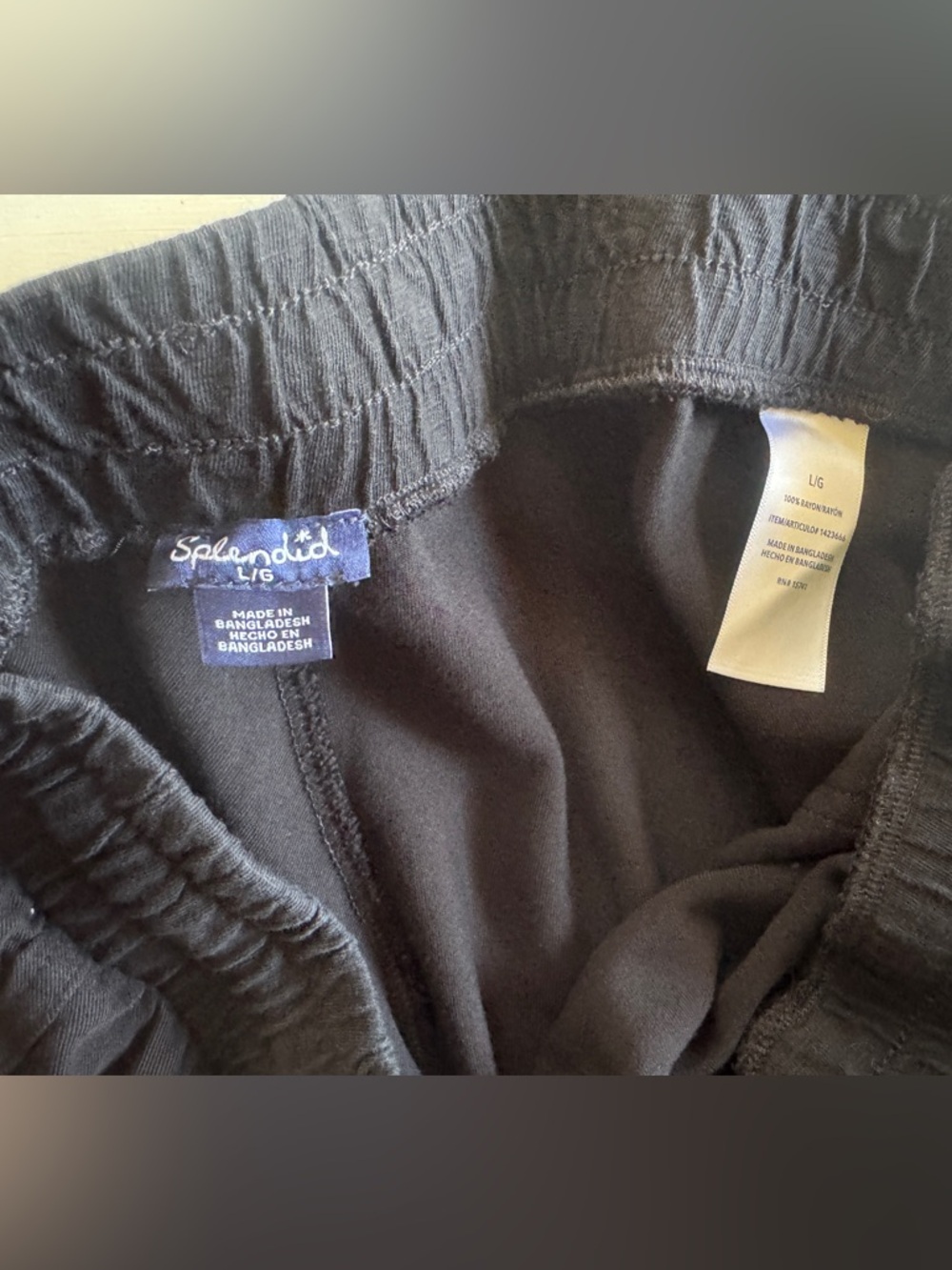 Splendid Soft Drawstring Jogger Black Large - Picture 3 of 4